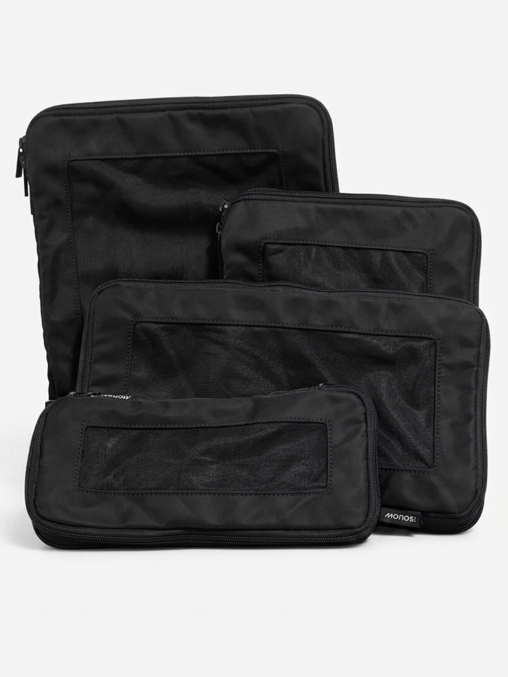 MONOS Black Compressible Packing Cubes EUC 4 Piece Set